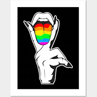 Gay Pride LGBT Lesbian Tongue Posters and Art